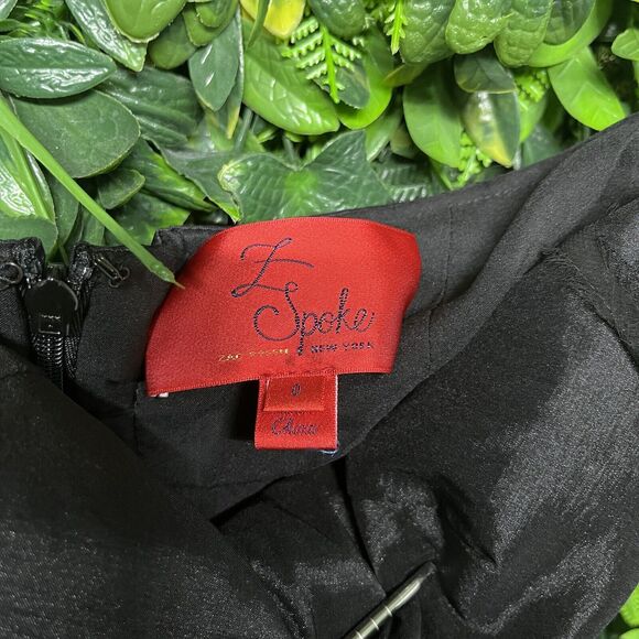 ZAC POSEN Z SPOKE Dress Women 0 Black Strapless Mini Cocktail Party Bodycon 2056 - Picture 4 of 9